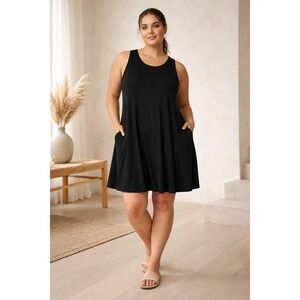 a line swing dress plus size Black Faux Leather Short Sleeve Mini Dress - All Dresses